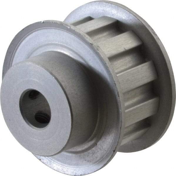 Power Drive - 11 Tooth, 3/8" Inside x 1.283" Outside Diam, Hub & Flange Timing Belt Pulley - 1/2" Belt Width, 1.313" Pitch Diam, 0.719" Face Width, Aluminum - Apex Tool & Supply
