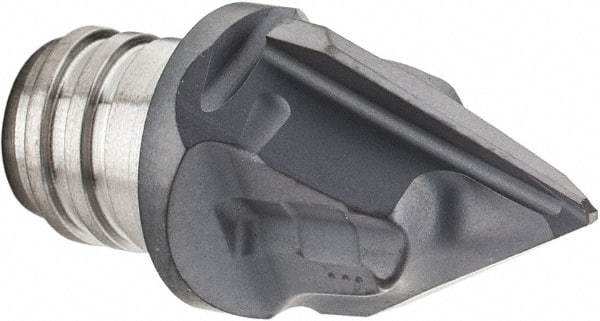 Iscar - MM HCD Grade IC908 Carbide Chamfer Milling Tip Insert - TiAlN Finish, 2 Flutes, 12mm Cutting Diam, 11mm Depth of Cut, 15.4mm Extension - Apex Tool & Supply
