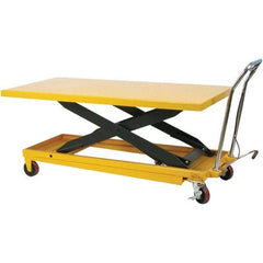 Wesco Industrial Products - 1,100 Lb Capacity Long Deck Hydraulic Scissor Lift Table - 11-1/4" to 36" Lift Height, 63" Platform Length x 32" Platform Width - Apex Tool & Supply