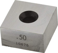 Value Collection - 0.5" Square Steel Gage Block - Accuracy Grade 0, Includes NIST Traceability Certification - Apex Tool & Supply