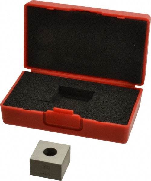 Value Collection - 0.6" Square Steel Gage Block - Accuracy Grade 0, Includes NIST Traceability Certification - Apex Tool & Supply