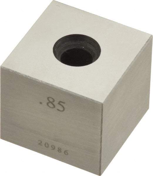 Value Collection - 0.85" Square Steel Gage Block - Accuracy Grade 0, Includes NIST Traceability Certification - Apex Tool & Supply