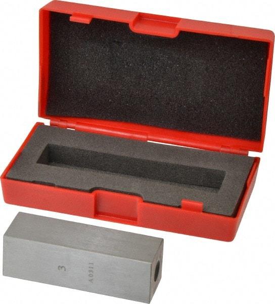 Value Collection - 3" Square Steel Gage Block - Accuracy Grade 0, Includes NIST Traceability Certification - Apex Tool & Supply