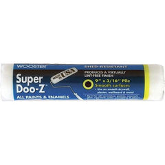 Wooster Brush - 3/16" Nap, 9" Wide Paint Roller Cover - Smooth Texture, Woven - Apex Tool & Supply