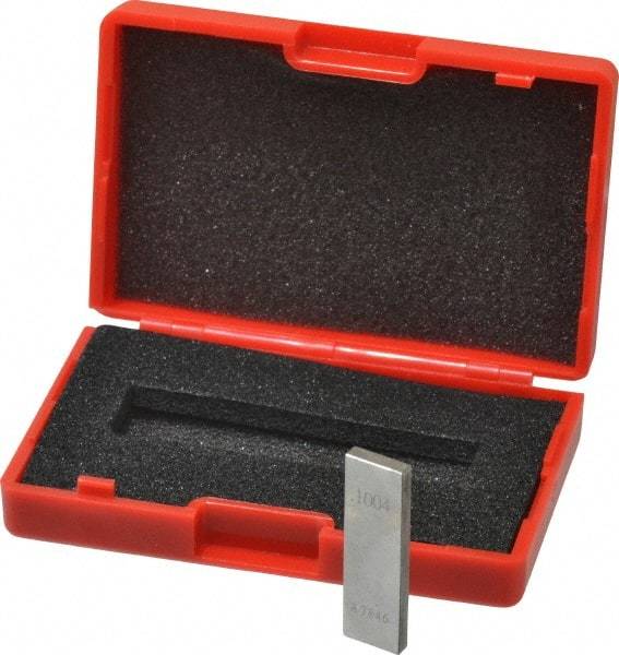 Value Collection - 0.1004" Rectangular Steel Gage Block - Accuracy Grade 0, Includes NIST Traceability Certification - Apex Tool & Supply