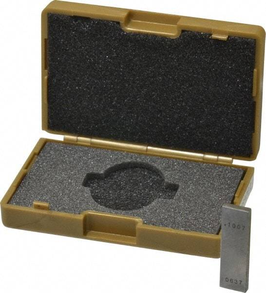 Value Collection - 0.1007" Rectangular Steel Gage Block - Accuracy Grade 0, Includes NIST Traceability Certification - Apex Tool & Supply