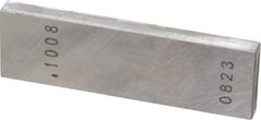 Value Collection - 0.1008" Rectangular Steel Gage Block - Accuracy Grade 0, Includes NIST Traceability Certification - Apex Tool & Supply