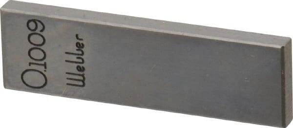 Value Collection - 0.1009" Rectangular Steel Gage Block - Accuracy Grade 0, Includes NIST Traceability Certification - Apex Tool & Supply