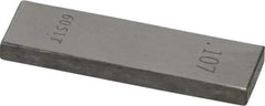 Value Collection - 0.107" Rectangular Steel Gage Block - Accuracy Grade 0, Includes NIST Traceability Certification - Apex Tool & Supply