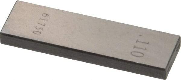 Value Collection - 0.11" Rectangular Steel Gage Block - Accuracy Grade 0, Includes NIST Traceability Certification - Apex Tool & Supply