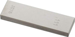 Value Collection - 0.111" Rectangular Steel Gage Block - Accuracy Grade 0, Includes NIST Traceability Certification - Apex Tool & Supply