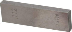 Value Collection - 0.112" Rectangular Steel Gage Block - Accuracy Grade 0, Includes NIST Traceability Certification - Apex Tool & Supply