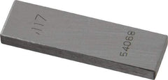 Value Collection - 0.117" Rectangular Steel Gage Block - Accuracy Grade 0, Includes NIST Traceability Certification - Apex Tool & Supply