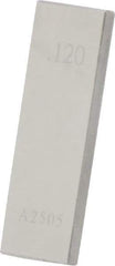 Value Collection - 0.12" Rectangular Steel Gage Block - Accuracy Grade 0, Includes NIST Traceability Certification - Apex Tool & Supply