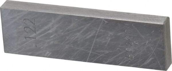 Value Collection - 0.122" Rectangular Steel Gage Block - Accuracy Grade 0, Includes NIST Traceability Certification - Apex Tool & Supply