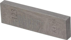 Value Collection - 0.123" Rectangular Steel Gage Block - Accuracy Grade 0, Includes NIST Traceability Certification - Apex Tool & Supply