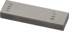 Value Collection - 0.149" Rectangular Steel Gage Block - Accuracy Grade 0, Includes NIST Traceability Certification - Apex Tool & Supply