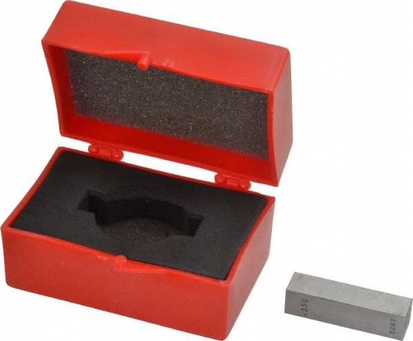 Value Collection - 0.35" Rectangular Steel Gage Block - Accuracy Grade 0, Includes NIST Traceability Certification - Apex Tool & Supply