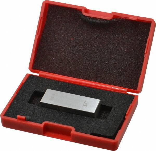 Value Collection - 0.5" Rectangular Steel Gage Block - Accuracy Grade 0, Includes NIST Traceability Certification - Apex Tool & Supply