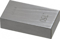 Value Collection - 0.75" Rectangular Steel Gage Block - Accuracy Grade 0, Includes NIST Traceability Certification - Apex Tool & Supply