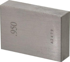 Value Collection - 0.95" Rectangular Steel Gage Block - Accuracy Grade 0, Includes NIST Traceability Certification - Apex Tool & Supply