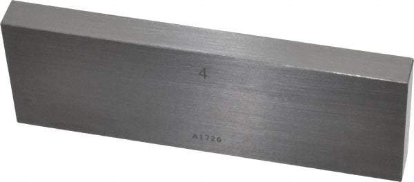 Value Collection - 4" Rectangular Steel Gage Block - Accuracy Grade 0, Includes NIST Traceability Certification - Apex Tool & Supply