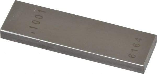 Value Collection - 0.1001" Rectangular Steel Gage Block - Accuracy Grade AS-1, Includes NIST Traceability Certification - Apex Tool & Supply