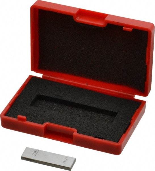 Value Collection - 0.1002" Rectangular Steel Gage Block - Accuracy Grade AS-1, Includes NIST Traceability Certification - Apex Tool & Supply