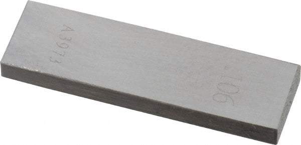 Value Collection - 0.106" Rectangular Steel Gage Block - Accuracy Grade AS-1, Includes NIST Traceability Certification - Apex Tool & Supply