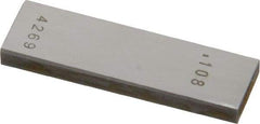 Value Collection - 0.108" Rectangular Steel Gage Block - Accuracy Grade AS-1, Includes NIST Traceability Certification - Apex Tool & Supply