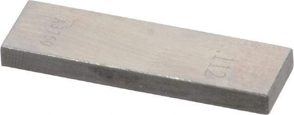 Value Collection - 0.112" Rectangular Steel Gage Block - Accuracy Grade AS-1, Includes NIST Traceability Certification - Apex Tool & Supply