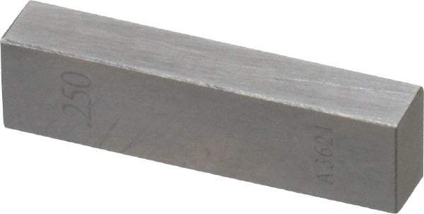 Value Collection - 0.25" Rectangular Steel Gage Block - Accuracy Grade AS-1, Includes NIST Traceability Certification - Apex Tool & Supply