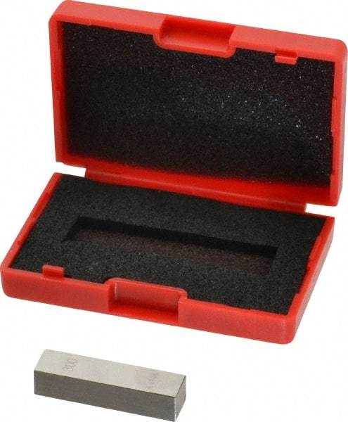 Value Collection - 0.3" Rectangular Steel Gage Block - Accuracy Grade AS-1, Includes NIST Traceability Certification - Apex Tool & Supply