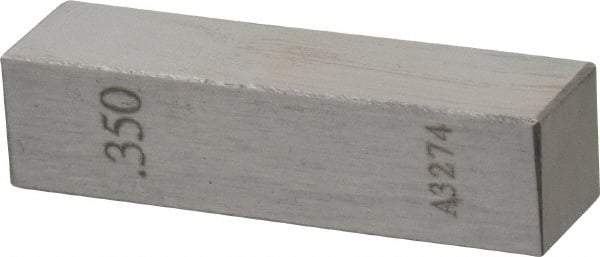 Value Collection - 0.35" Rectangular Steel Gage Block - Accuracy Grade AS-1, Includes NIST Traceability Certification - Apex Tool & Supply