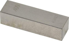 Value Collection - 0.4" Rectangular Steel Gage Block - Accuracy Grade AS-1, Includes NIST Traceability Certification - Apex Tool & Supply