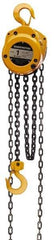 Harrington Hoist - 2,000 Lb Lifting Capacity, 20' Lift Height, Hand Hoist - Made from Chain, 31' Overhaul to Lift 1', 1 Chain - Apex Tool & Supply