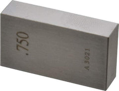 Value Collection - 0.75" Rectangular Steel Gage Block - Accuracy Grade AS-1, Includes NIST Traceability Certification - Apex Tool & Supply