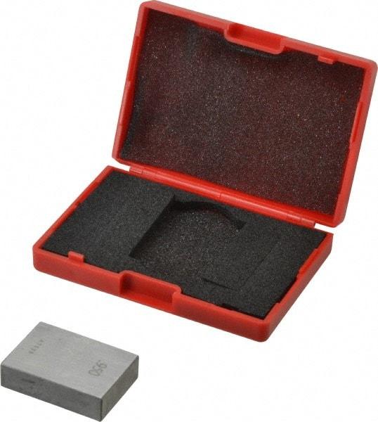 Value Collection - 0.95" Rectangular Steel Gage Block - Accuracy Grade AS-1, Includes NIST Traceability Certification - Apex Tool & Supply