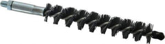Schaefer Brush - 4" Brush Length, 3/4" Diam, Single Stem, Single Spiral Tube Brush - 6-1/4" Long, Silicone Carbide Impregnated Nylon, 1/4-28 Male Connection - Apex Tool & Supply