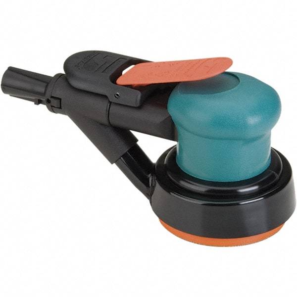 Dynabrade - 12,000 OPM, 14 CFM Air Consumption, Palm Air Orbital Sander - Round Pad, 1/4 NPT Inlet - Apex Tool & Supply