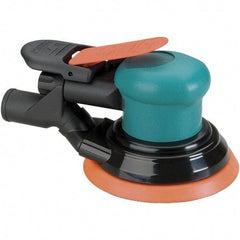 Dynabrade - 12,000 OPM, 14 CFM Air Consumption, Palm Air Orbital Sander - Round Pad, 1/4 NPT Inlet - Apex Tool & Supply