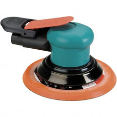 Dynabrade - 12,000 OPM, 14 CFM Air Consumption, Palm Air Orbital Sander - Round Pad, 1/4 NPT Inlet - Apex Tool & Supply