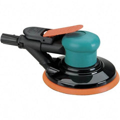 Dynabrade - 12,000 OPM, 14 CFM Air Consumption, Palm Air Orbital Sander - Round Pad, 1/4 NPT Inlet - Apex Tool & Supply