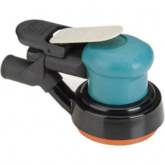 Dynabrade - 12,000 OPM, 14 CFM Air Consumption, Palm Air Orbital Sander - Round Pad, 1/4 NPT Inlet - Apex Tool & Supply
