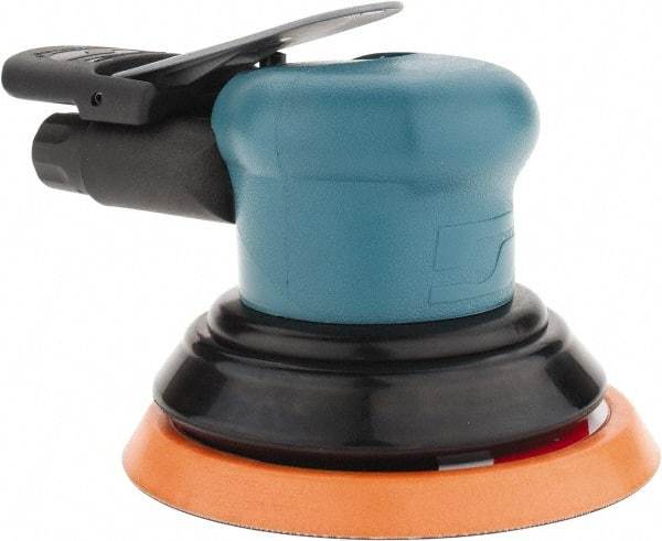 Dynabrade - 12,000 OPM, 14 CFM Air Consumption, Palm Air Orbital Sander - Round Pad, 1/4 NPT Inlet - Apex Tool & Supply
