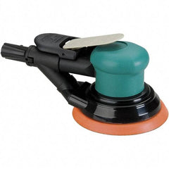 Dynabrade - 12,000 OPM, 14 CFM Air Consumption, Palm Air Orbital Sander - Round Pad, 1/4 NPT Inlet - Apex Tool & Supply