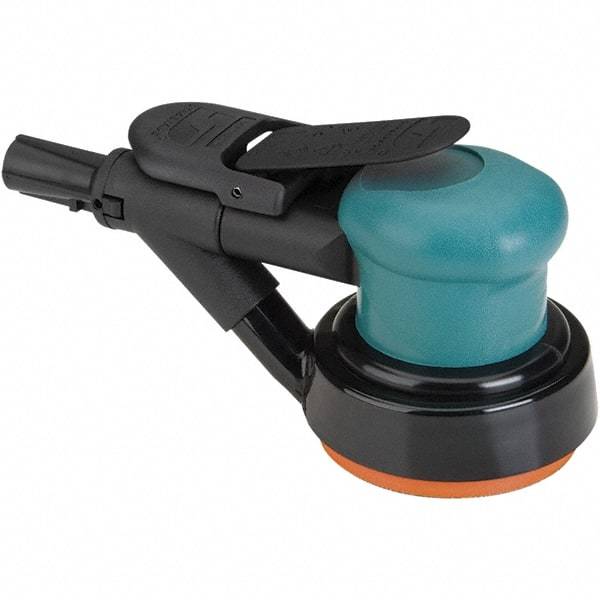 Dynabrade - 12,000 OPM, 14 CFM Air Consumption, Palm Air Orbital Sander - Round Pad, 1/4 NPT Inlet - Apex Tool & Supply