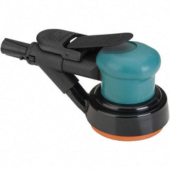 Dynabrade - 12,000 OPM, 14 CFM Air Consumption, Palm Air Orbital Sander - Round Pad, 1/4 NPT Inlet - Apex Tool & Supply