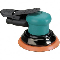 Dynabrade - 12,000 OPM, 14 CFM Air Consumption, Palm Air Orbital Sander - Round Pad, 1/4 NPT Inlet - Apex Tool & Supply