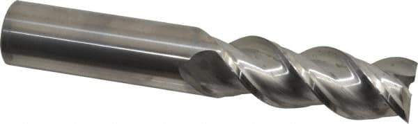 Niagara Cutter - 1", 2-5/8" LOC, 1" Shank Diam, 6" OAL, 3 Flute, Solid Carbide Square End Mill - Single End, Uncoated, Spiral Flute, 45° Helix, Centercutting, Right Hand Cut, Right Hand Flute - Apex Tool & Supply